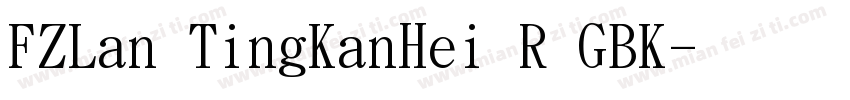 FZLan TingKanHei R GBK字体转换